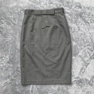 Forever 21 Gray Bow Front High Waist Pencil Skirt